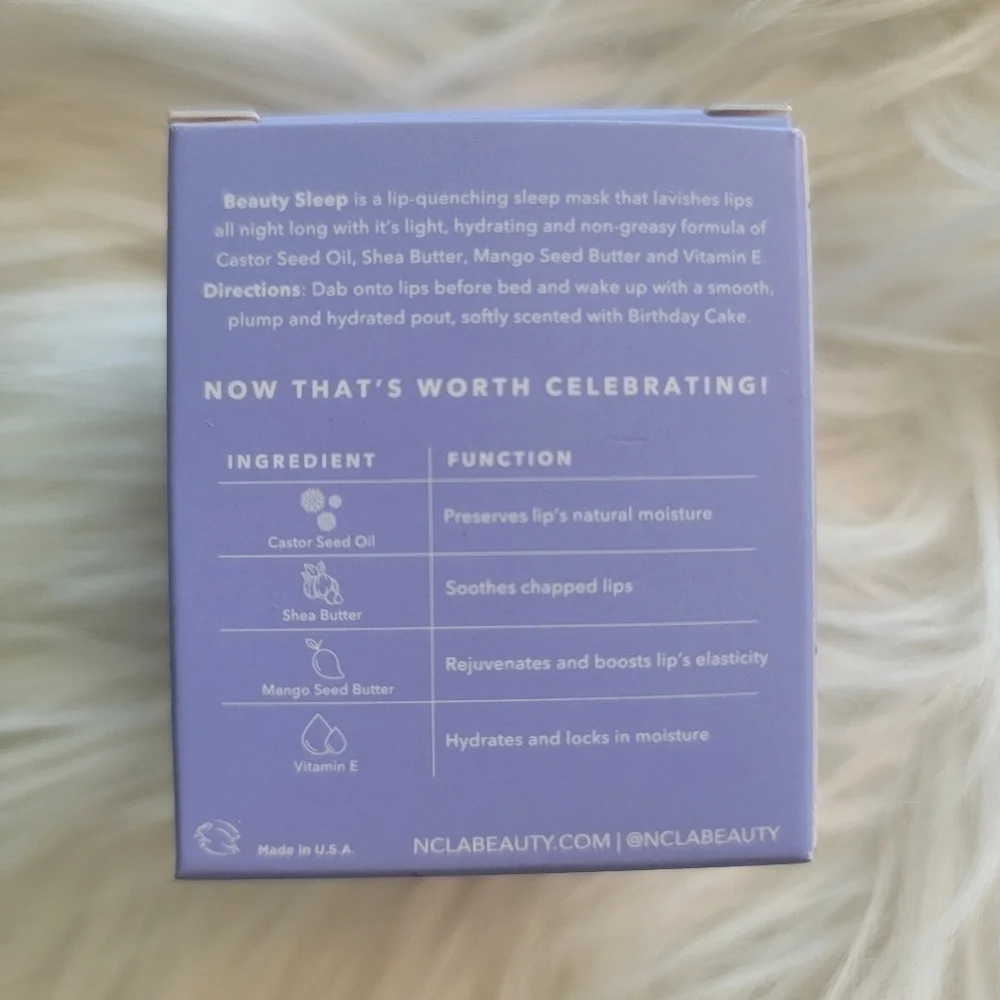 2/$20 New Beauty Sleep Overnight Lip Mask - BIRTHDAY CAKE 15 ml